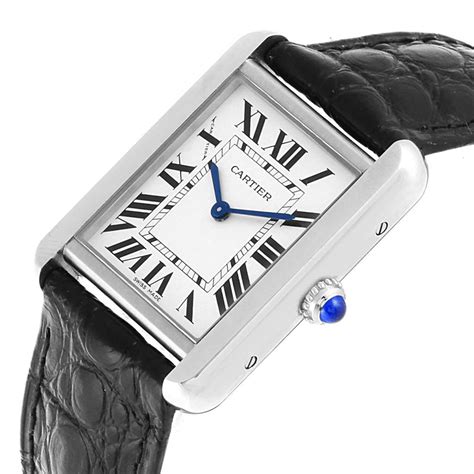 cartier tank watch diamond|cartier watch ladies tank solo.